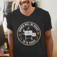 BBQ Dad Dinner Will Be Ready In 18 Hours Smoking Meat Men's V-Neck T-Shirt BBQ Dad Dinner Will Be Ready In 18 Hours Smoking Meat Men's V-Neck T-Shirt