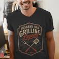 BBQ Dad Husband Dad Grilling Legend Men's V-Neck T-Shirt BBQ Dad Husband Dad Grilling Legend Men's V-Neck T-Shirt