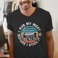 BBQ Dad Offset Smoker Pit Accessory I Rub My Meat Text Men's V-Neck T-Shirt BBQ Dad Offset Smoker Pit Accessory I Rub My Meat Text Men's V-Neck T-Shirt