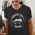 BBQ Dad Smokin Hot Dad Grill Master Fathers Day Men's V-Neck T-Shirt