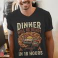 BBQ Dad Smoking Meat Smoker Barbecue Men's V-Neck T-Shirt