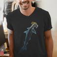 Beautiful Colors Swimming Hammerhead Shark Lovers Men's V-Neck T-Shirt