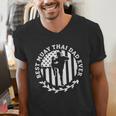 Best Muay Thai Dad Ever Martial Arts Fighter Men's V-Neck T-Shirt