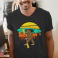 Bigfoot Kayak Paddling Lake Rafts Inflatable Canoe Sasquatch Men's V-Neck T-Shirt