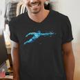 Blue Water Swimming In Freestyle Stroke Men's V-Neck T-Shirt Blue Water Swimming In Freestyle Stroke Men's V-Neck T-Shirt