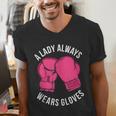 Boxing Gloves Muay Thai Women Girls Muay Thai Men's V-Neck T-Shirt