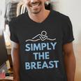Breaststroke Swimming SwimmerShirt Men's V-Neck T-Shirt