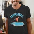 Cannonball Swimming Pool Fun Diving Diver Swimmer Cool Men's V-Neck T-Shirt