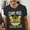 Canoe Beer Campfire Repeat Kayak Canoe Men's V-Neck T-Shirt
