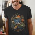 Canoe Camp Coffee Canoeing Paddle Men's V-Neck T-Shirt Canoe Camp Coffee Canoeing Paddle Men's V-Neck T-Shirt