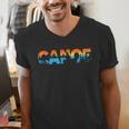 Canoe Canoeing Retro Canoe Men's V-Neck T-Shirt