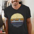 Canoe Canoeing Vintage Sunset Men's V-Neck T-Shirt