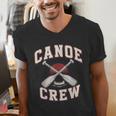 Canoe Crew Paddling Team Retro Graphic Men's V-Neck T-Shirt