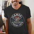 Canoe Fishing Crew Vintage Bass Paddles Men's V-Neck T-Shirt Canoe Fishing Crew Vintage Bass Paddles Men's V-Neck T-Shirt