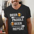Canoe Kayak Tees Beer Paddle Repeat T-Shirt Men's V-Neck T-Shirt Canoe Kayak Tees Beer Paddle Repeat T-Shirt Men's V-Neck T-Shirt