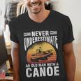 Canoe Old Man Sleeveless Men's V-Neck T-Shirt Canoe Old Man Sleeveless Men's V-Neck T-Shirt