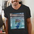 Competitive Swim Team Funny Kitty Cat Swimming Men's V-Neck T-Shirt Competitive Swim Team Funny Kitty Cat Swimming Men's V-Neck T-Shirt