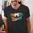 Cool Ireland Flag Vintage Irish Flag Swimmer Fly Swimming Men's V-Neck T-Shirt Cool Ireland Flag Vintage Irish Flag Swimmer Fly Swimming Men's V-Neck T-Shirt