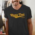 Distressed Muay Thai Kickboxing MMA BJJ Thailand T-Shirt Men's V-Neck T-Shirt Distressed Muay Thai Kickboxing MMA BJJ Thailand T-Shirt Men's V-Neck T-Shirt
