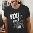 Drum Kit Drummer 81 Years 81st Birthday Men Women Men's V-Neck T-Shirt
