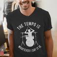 Drum Kit Graphic For a Drummer With Percussion Instruments Men's V-Neck T-Shirt