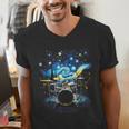 Drum Kit Percussionist Drummer Van Gogh Drums Men's V-Neck T-Shirt Drum Kit Percussionist Drummer Van Gogh Drums Men's V-Neck T-Shirt