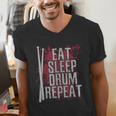Drummer Eat Sleep Drum Repeat Drum Kit Musician Men's V-Neck T-Shirt Drummer Eat Sleep Drum Repeat Drum Kit Musician Men's V-Neck T-Shirt