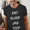 Eat Sleep Jab Teep Rep Muay Thai Men's V-Neck T-Shirt