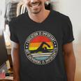 Education Is Important But Swimming Is Importanter Men's V-Neck T-Shirt