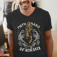 Fight Hard Traditional Fighter Muay Thai Men's V-Neck T-Shirt
