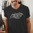 Fish Swimming Against The Current Be Yourself -Adults Kids Modern Casual Men's V-Neck T-Shirt Fish Swimming Against The Current Be Yourself -Adults Kids Modern Casual Men's V-Neck T-Shirt