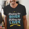 Floating The River Killing My Liver Canoe Kayak Trip Men's V-Neck T-Shirt Floating The River Killing My Liver Canoe Kayak Trip Men's V-Neck T-Shirt