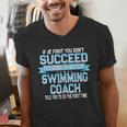 Fun Swimming Coach Meme Swimmer Saying Men's V-Neck T-Shirt Fun Swimming Coach Meme Swimmer Saying Men's V-Neck T-Shirt
