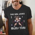 This Girl Loves Muay Thai Muay Thai Girls Kids Men's V-Neck T-Shirt This Girl Loves Muay Thai Muay Thai Girls Kids Men's V-Neck T-Shirt