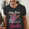 Girls Boys Kids Drummer Drum Kit Men's V-Neck T-Shirt Girls Boys Kids Drummer Drum Kit Men's V-Neck T-Shirt