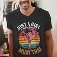 Girls Muay Thai Men's V-Neck T-Shirt