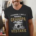 Grandpa Drummer Father's Day Drum Kit Men's V-Neck T-Shirt Grandpa Drummer Father's Day Drum Kit Men's V-Neck T-Shirt