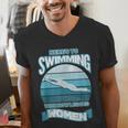 Here's To Swimming With Bow Legged Women Distressed Look Men's V-Neck T-Shirt Here's To Swimming With Bow Legged Women Distressed Look Men's V-Neck T-Shirt