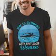 Here's To Swimming With Bow Legged Women Swimming Men's V-Neck T-Shirt Here's To Swimming With Bow Legged Women Swimming Men's V-Neck T-Shirt