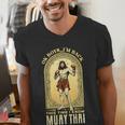Jesus Knows Muay Thai Boxing Kickboxing MMA Men's V-Neck T-Shirt