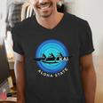 Kai Outrigger Canoe Hawaii Aloha State Paddling Retro Men's V-Neck T-Shirt