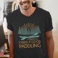 Kayaking Outdoor Water Sports Canoeing Paddle Kayak Men's V-Neck T-Shirt Kayaking Outdoor Water Sports Canoeing Paddle Kayak Men's V-Neck T-Shirt
