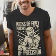 Kicks Of Fury Punches Of Precision Muay Thai Men's V-Neck T-Shirt Kicks Of Fury Punches Of Precision Muay Thai Men's V-Neck T-Shirt