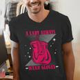A Lady Always Wear Gloves Kickboxer Fan Muay Thai Boxing Men's V-Neck T-Shirt A Lady Always Wear Gloves Kickboxer Fan Muay Thai Boxing Men's V-Neck T-Shirt