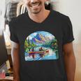 Lake Canoeing Canoe Men's V-Neck T-Shirt Lake Canoeing Canoe Men's V-Neck T-Shirt