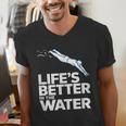 Life Is The Better In The Water Swimming Swimmers Men's V-Neck T-Shirt Life Is The Better In The Water Swimming Swimmers Men's V-Neck T-Shirt