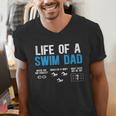 Life Of A Swim Dad Of A Swimmer Dad Swimming Father Men's V-Neck T-Shirt Life Of A Swim Dad Of A Swimmer Dad Swimming Father Men's V-Neck T-Shirt