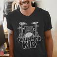 Little Drummer Awesome Drum Kit For Young Musicians Men's V-Neck T-Shirt Little Drummer Awesome Drum Kit For Young Musicians Men's V-Neck T-Shirt