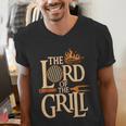 Lord Of The Grill BBQ Daddy Nerd Dad Men's V-Neck T-Shirt Lord Of The Grill BBQ Daddy Nerd Dad Men's V-Neck T-Shirt