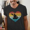 I Love Canoeing Water Sports Canoe Tour Paddling Canadian Men's V-Neck T-Shirt